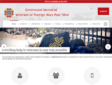 Tablet Screenshot of greenwoodvfw.com